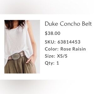 Duke Concho Belt